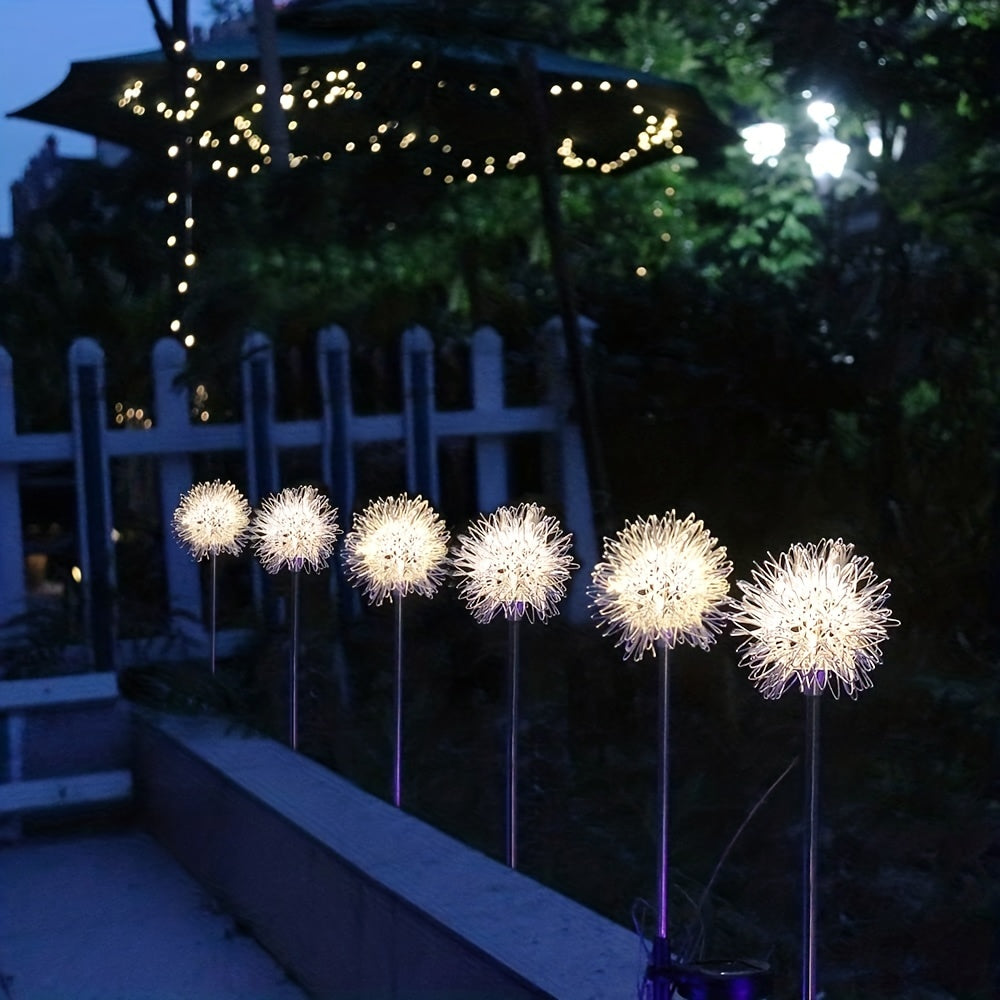Lámpara Solar de Jardín Dandelion, Aluminio y LED Impermeable
