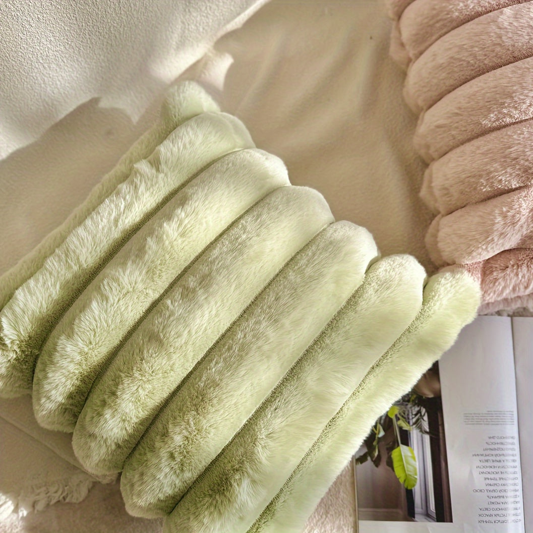 Funda de Cojín Boho Rayas - Suave y Gruesa para Invierno