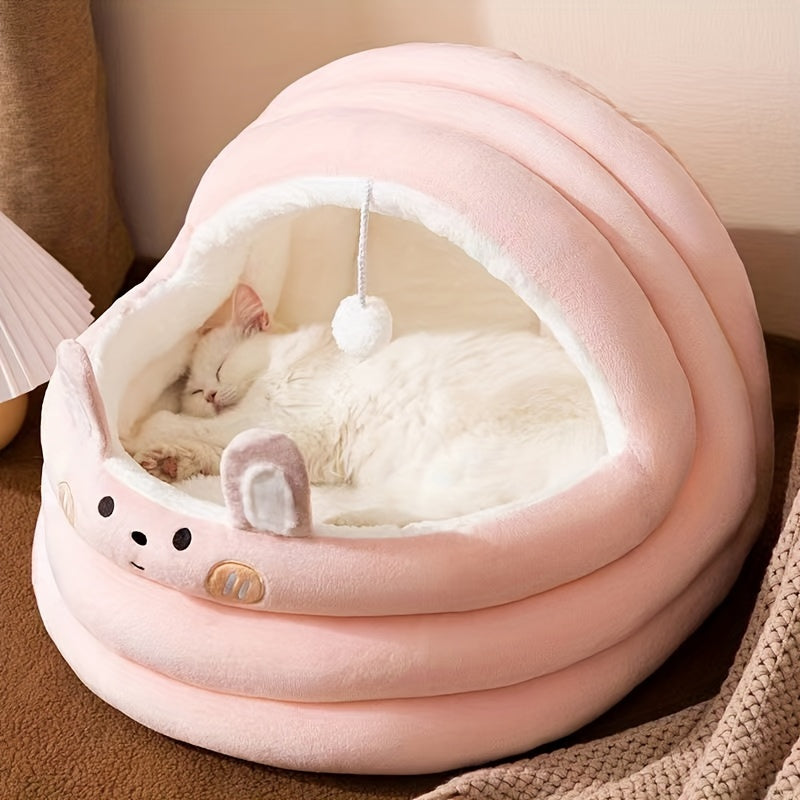 Cama para gatos de interior con cojín lavable y antideslizante