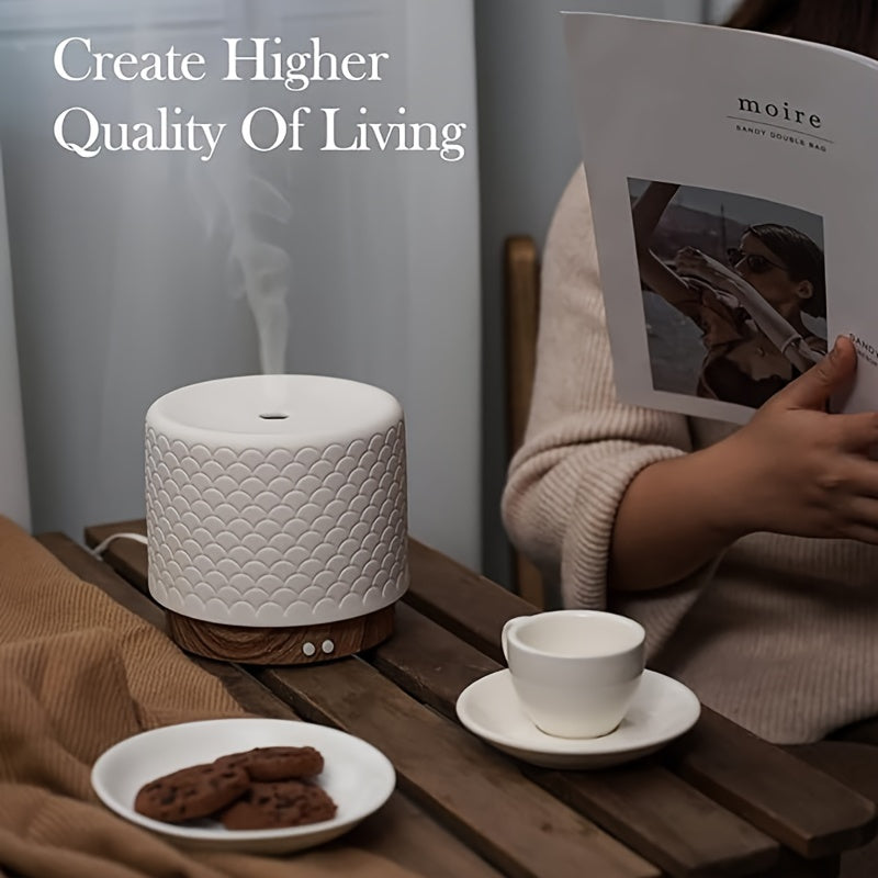 Difusor de Aromaterapia Ultrasónico de Cerámica 280ml