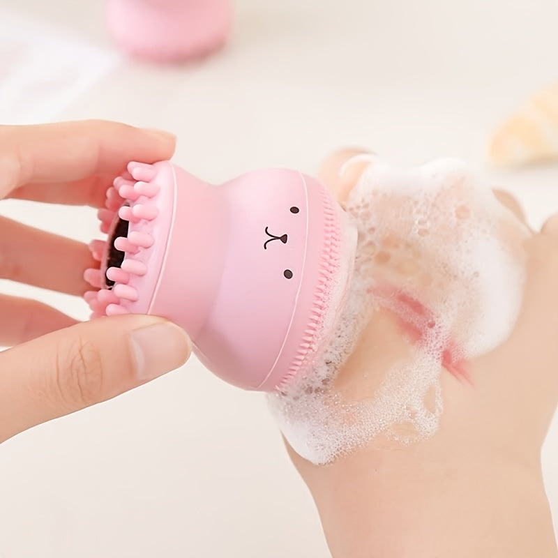 Cepillo Exfoliante Facial de Silicona en Forma de Pulpo