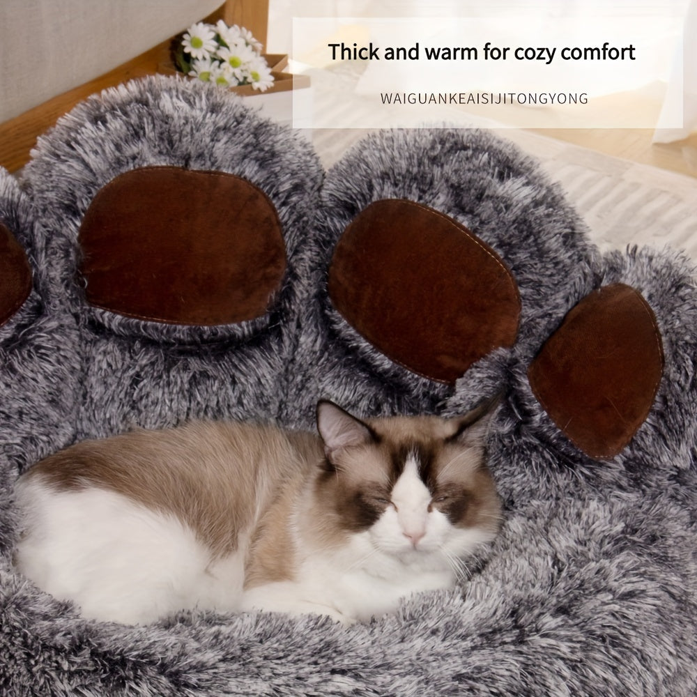 Cama de Mascotas Acolchada Pata de Oso - Confort Todo el Año