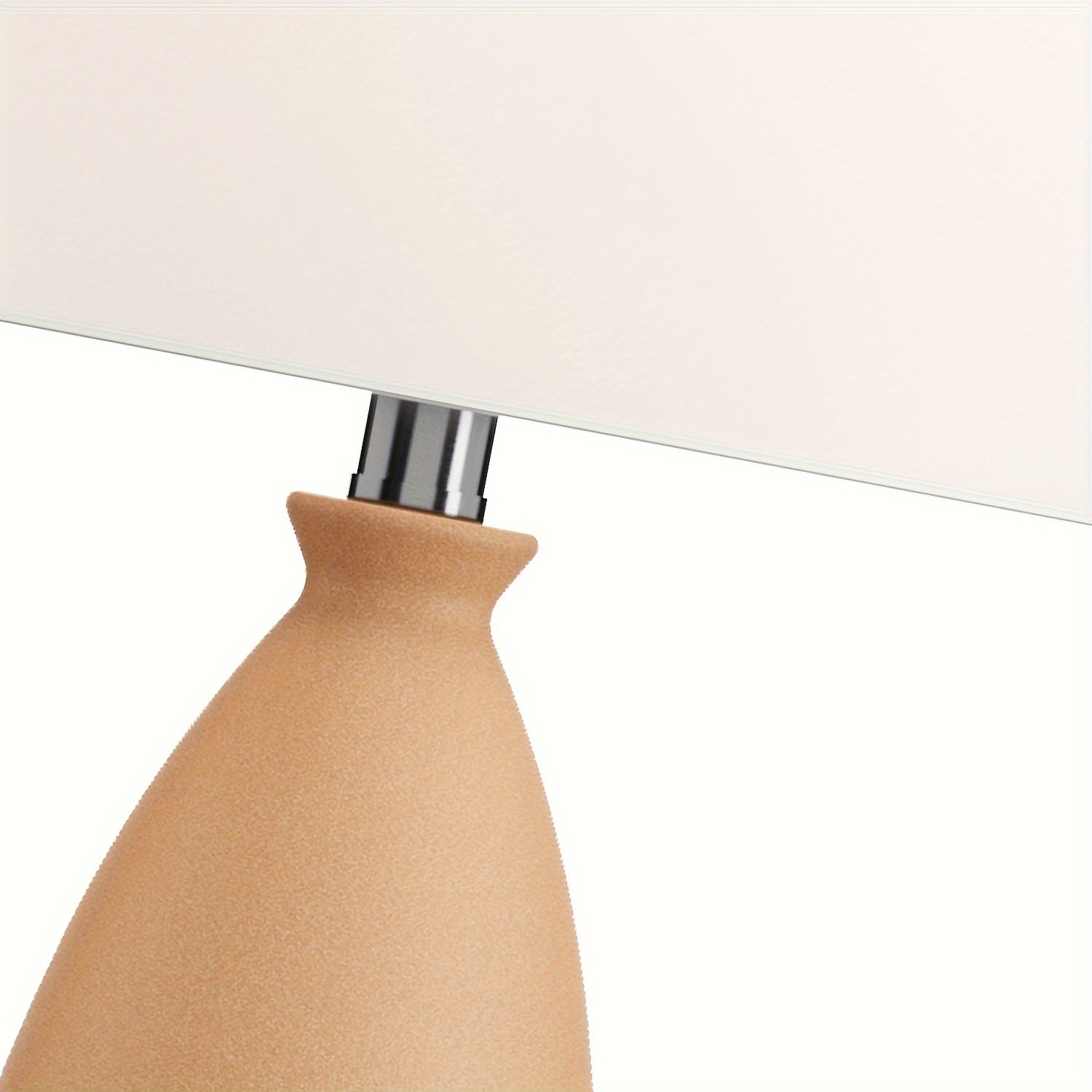 Set de 2 Lámparas de Mesa Modernas con Pantalla Blanca, Naranja