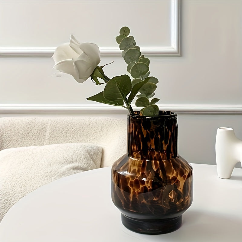 Jarrón de Cristal Art Deco con Motivo de Lunares, 1 Unidad