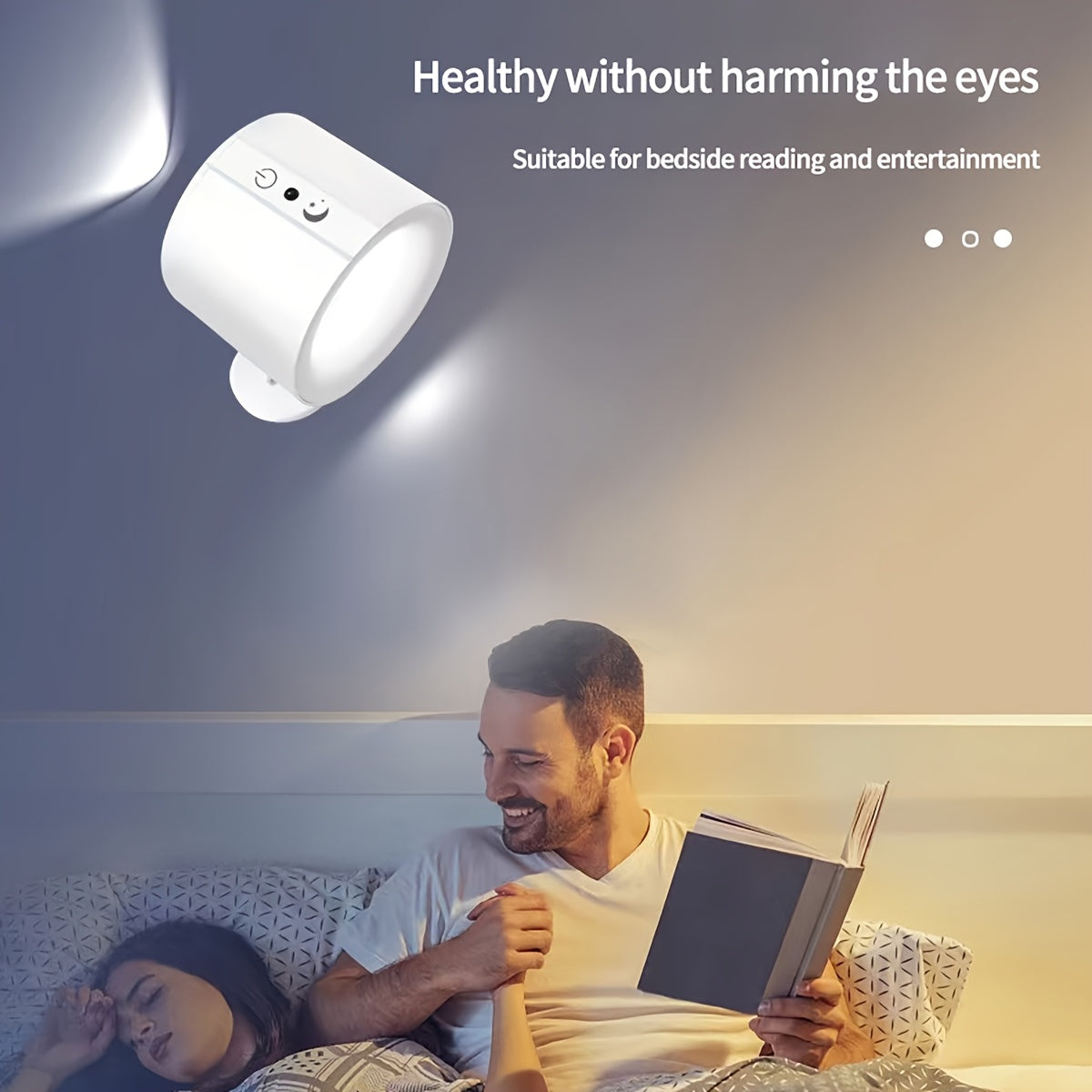 Luz de pared inteligente, control táctil y remoto, recargable