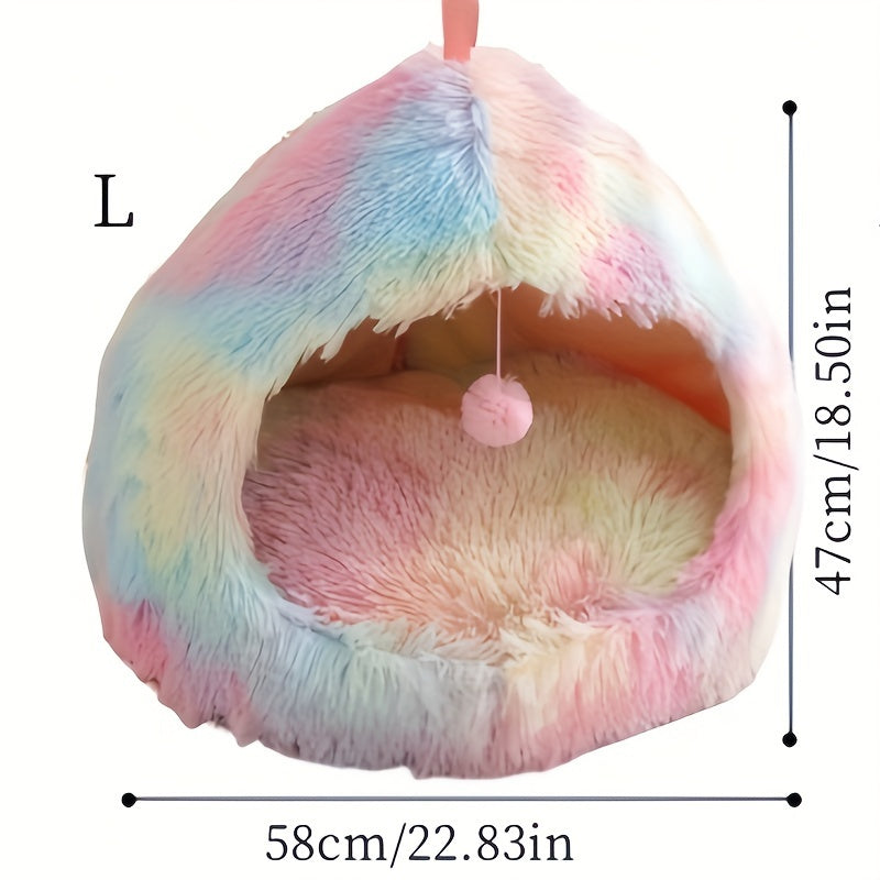 Cama Redonda Acogedora para Mascotas, Varios Tamaños y Colores