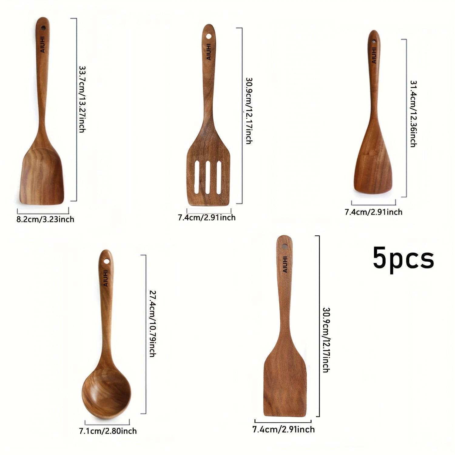 Set de cucharas y utensilios de cocina de madera