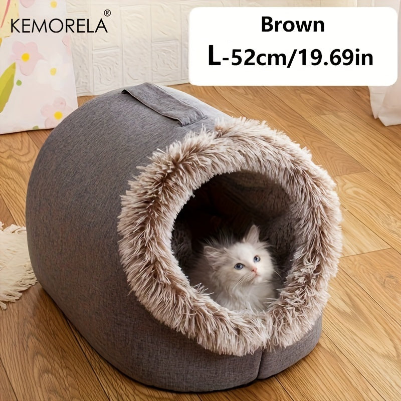 Cama para Gato con Asa | Diseño Circular y Cómodo para Viajes y Hogar