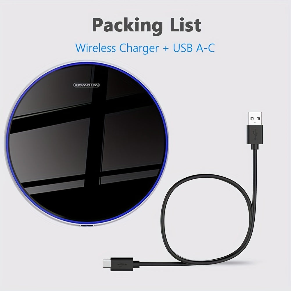 Cargador Inalámbrico Rápido 15W para iPhone y Samsung