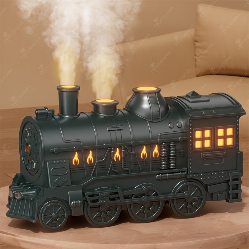 Difusor de Aromas y Humidificador en Forma de Tren, 300 ml
