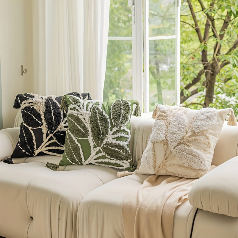 Funda Bohemia Vintage con Bordado y Flecos para Cojín