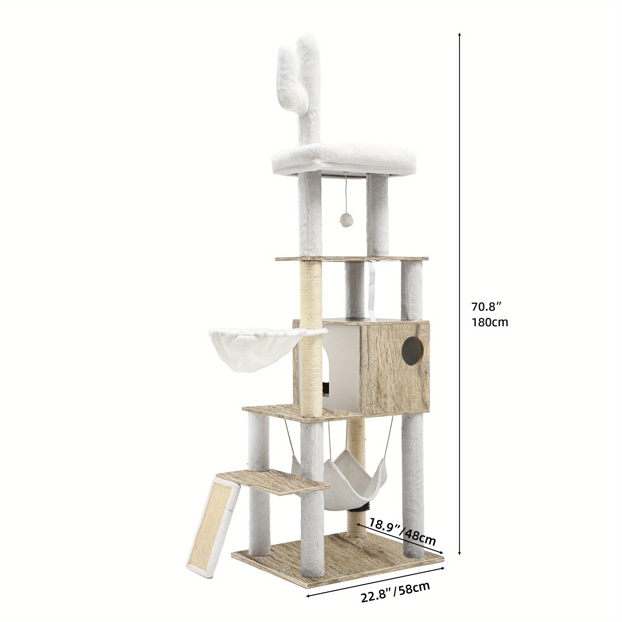 Árbol para Gatos de Interior con Condos y Cama