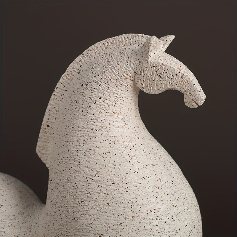 Escultura de Caballo en Resina, Arte Abstracto para Decoración Hogar
