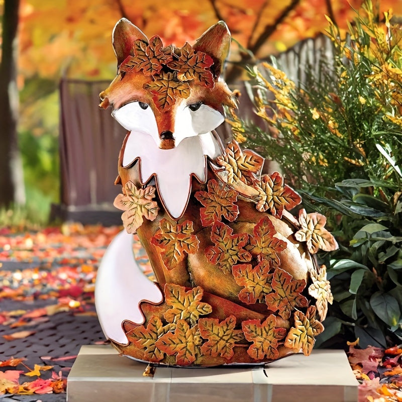 Escultura de Zorro Metálica para Decoración Interior y Exterior