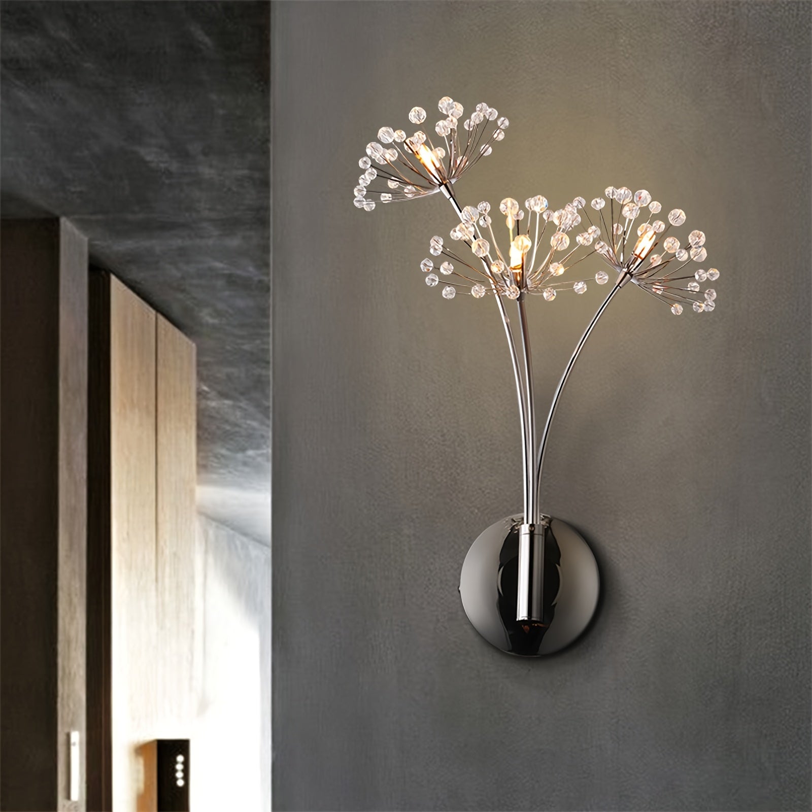 Aplique de Pared LED Dandelion de Cristal