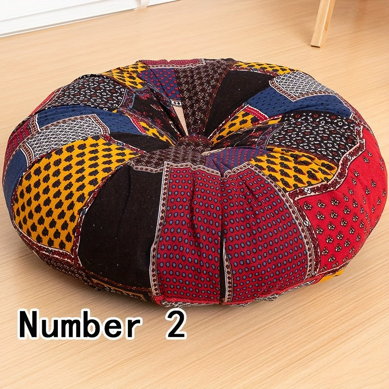 Cojín Redondo Boho-Chic 40cm - Meditación y Decoración