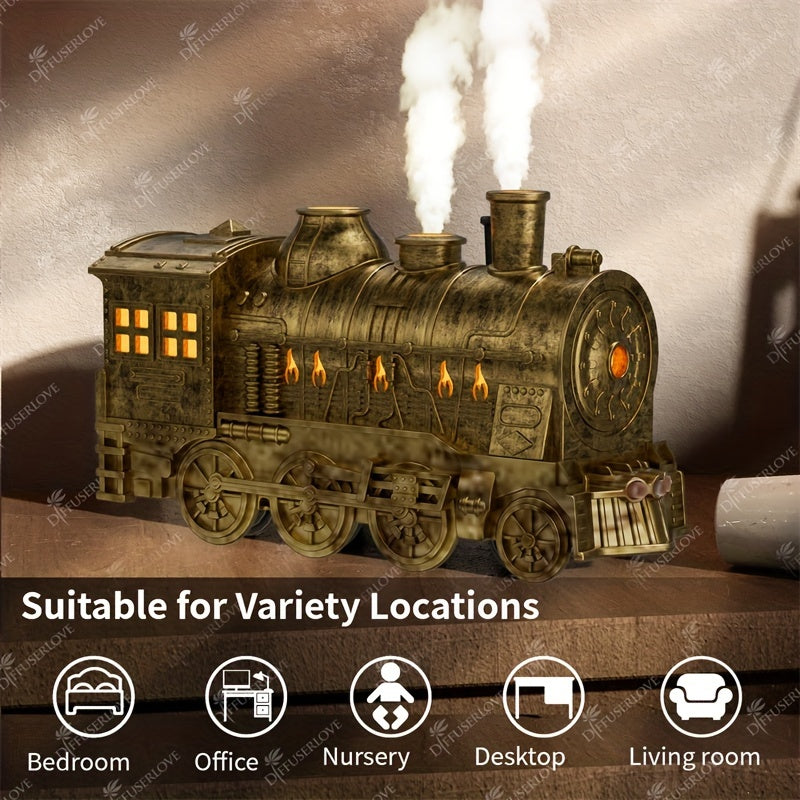 Difusor de Aromas y Humidificador en Forma de Tren, 300 ml