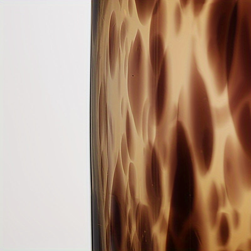 Jarrón de Cristal con Estampado Leopardo Art Deco