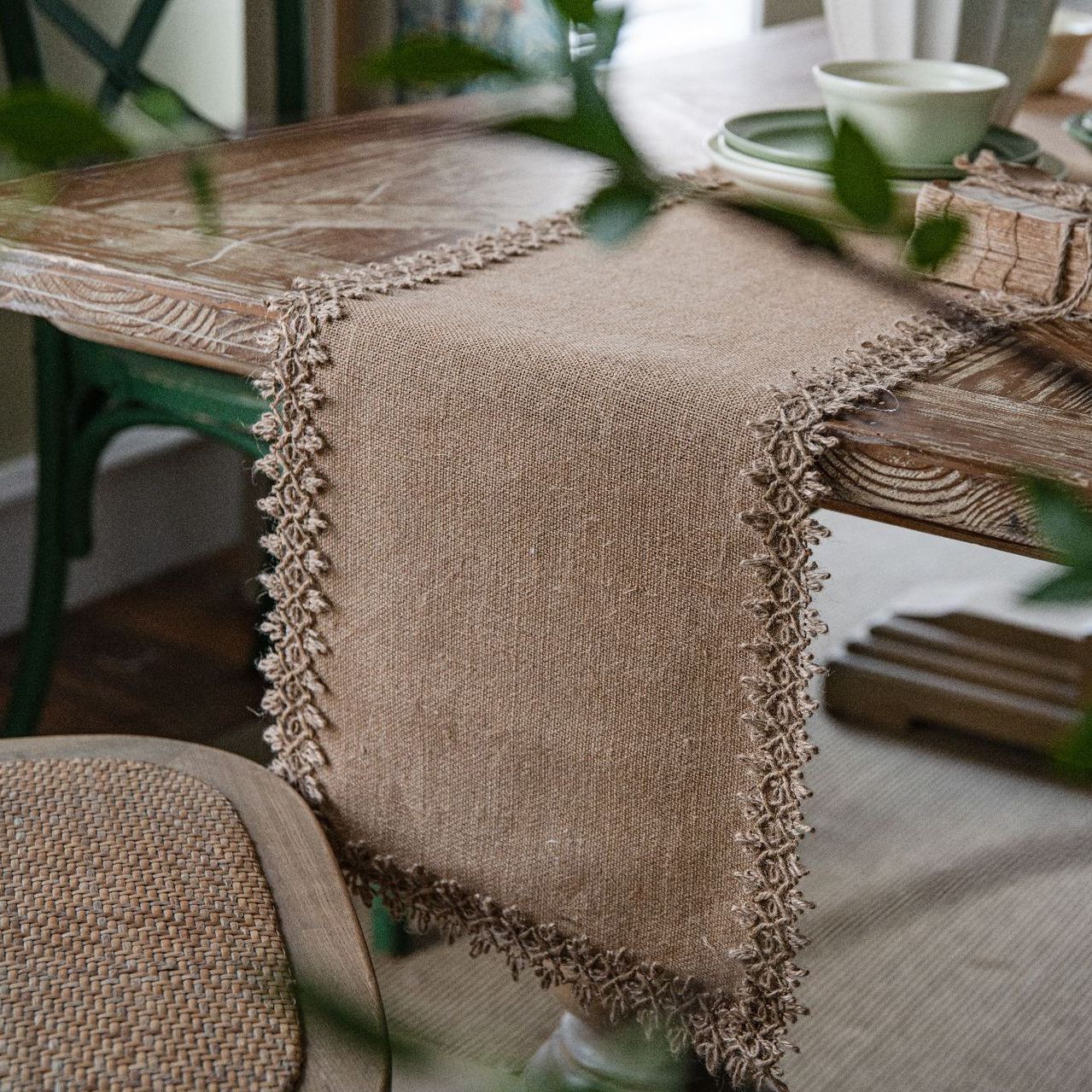 Caminos de Mesa de Yute Natural - Encanto Rústico para Decoración