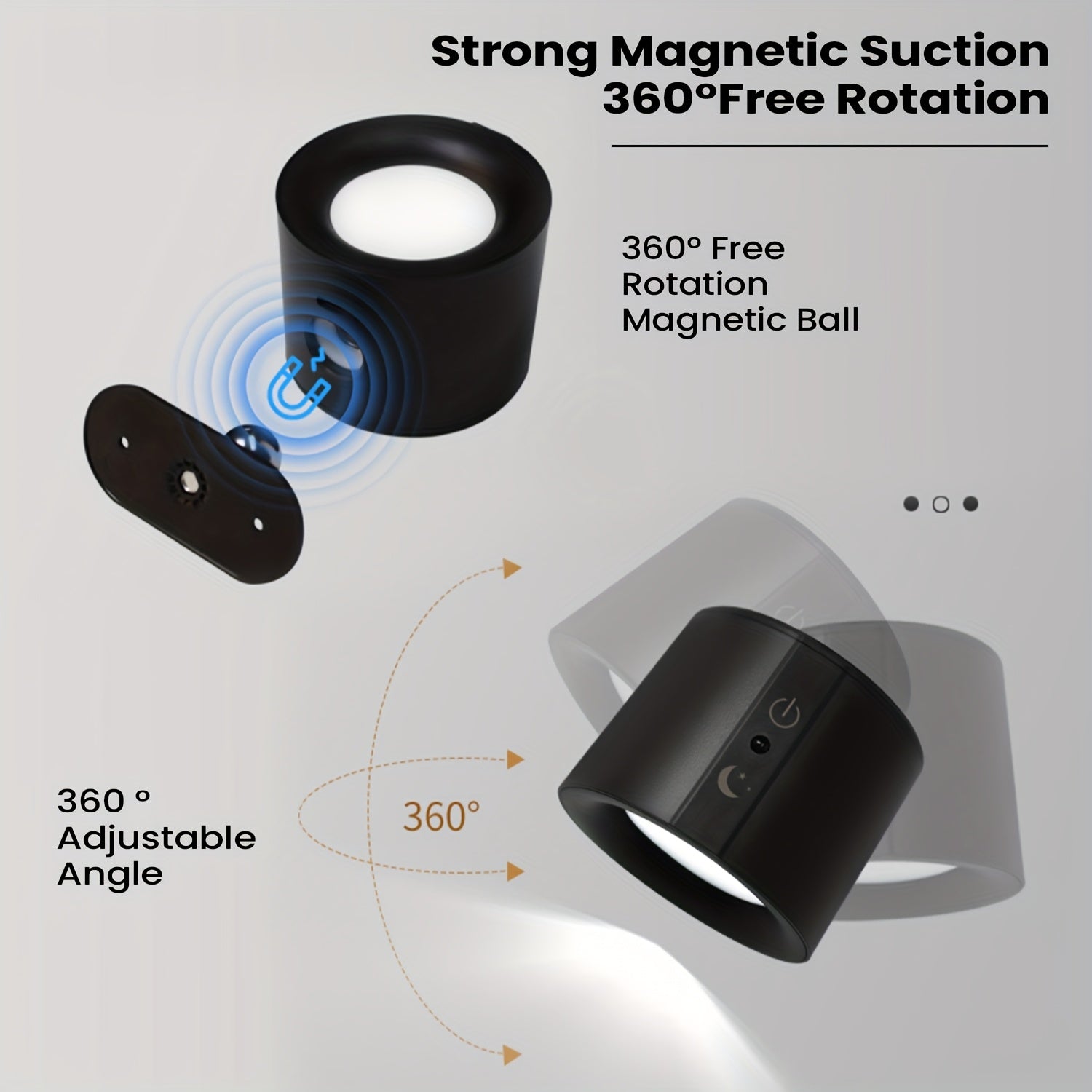 Luz de pared inteligente, control táctil y remoto, recargable