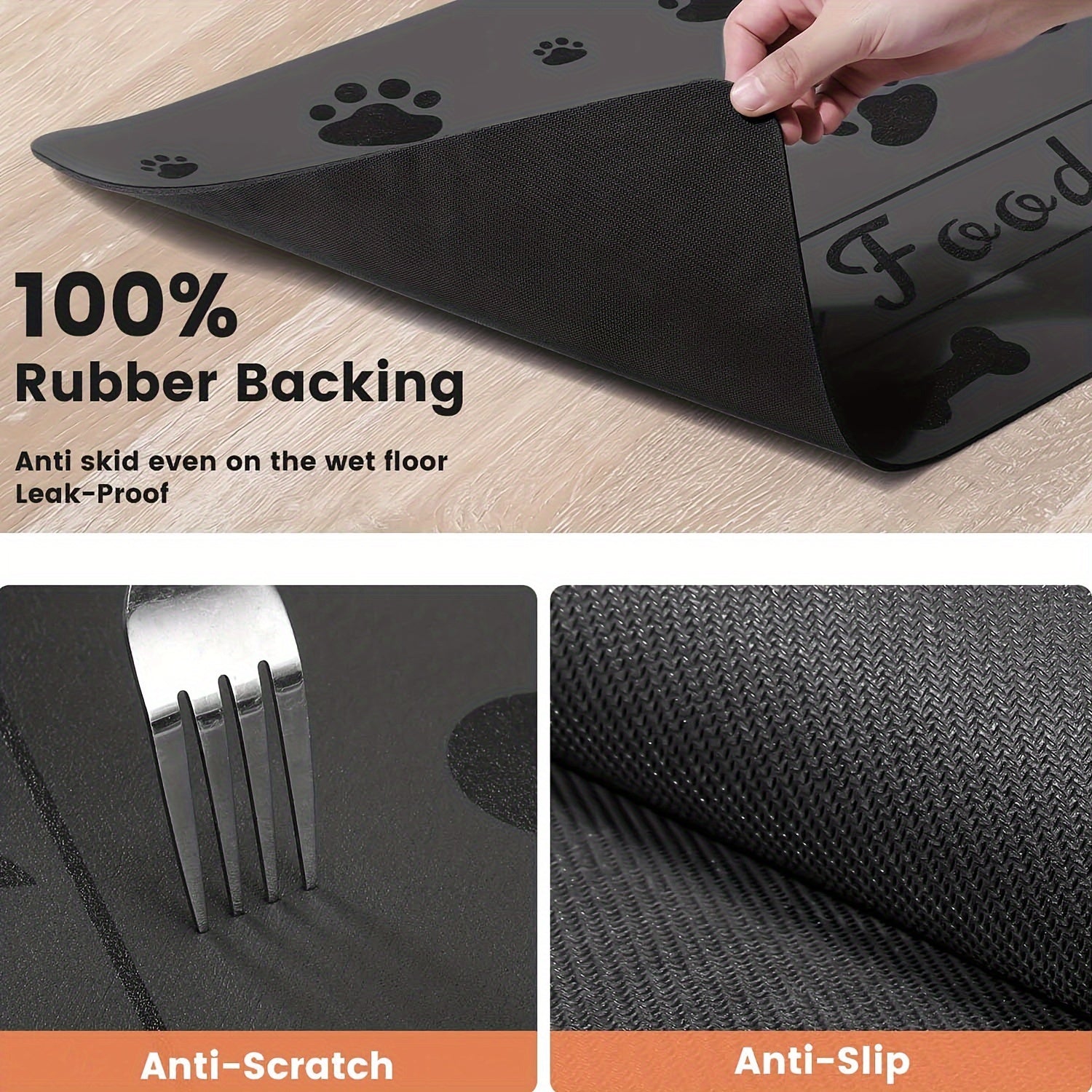 Alfombrilla Absorbente para Comedero de Perros, Fácil de Limpiar