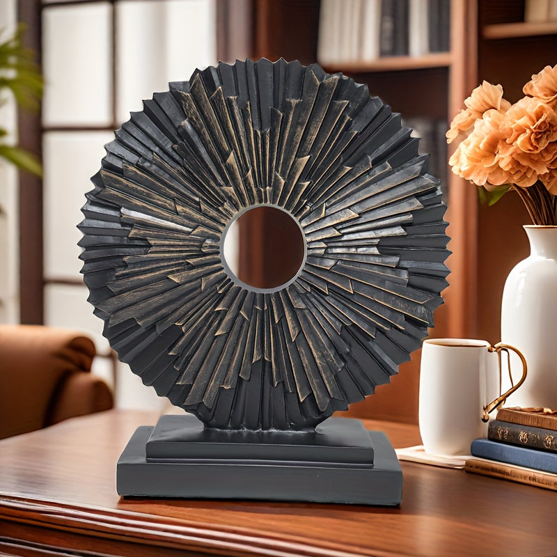 Escultura Solar de Resina Espacial para Decoración Interior