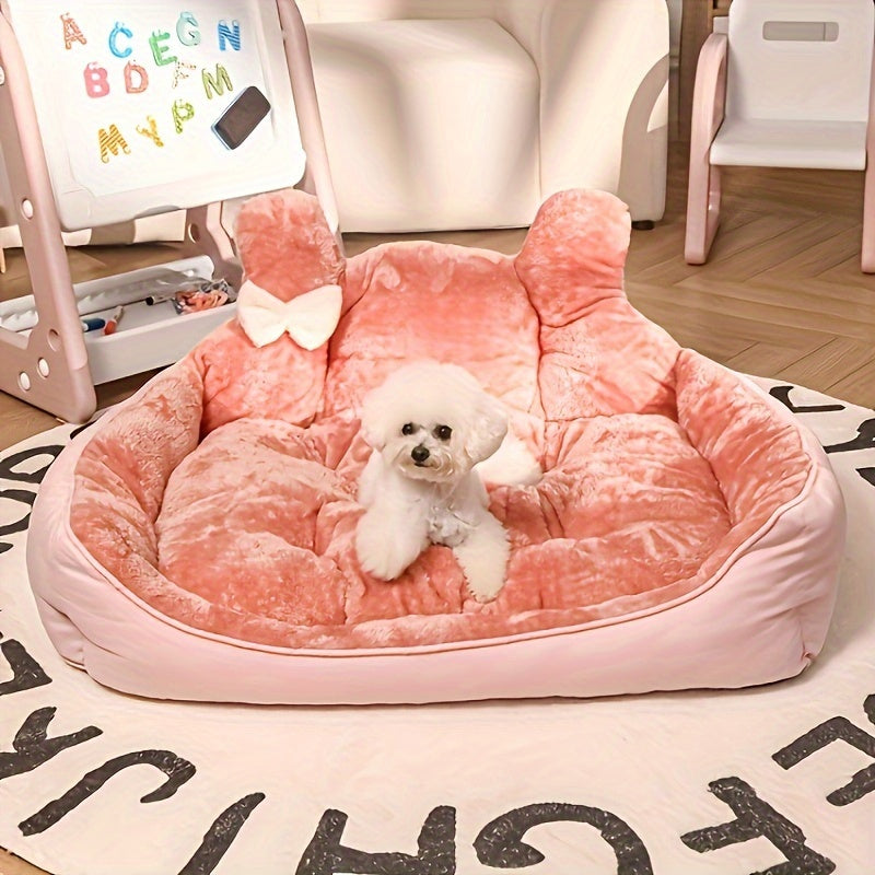 Cama Acogedora para Mascotas - Diseño de Orejas de Peluche