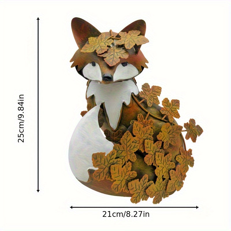 Escultura de Zorro Metálica para Decoración Interior y Exterior