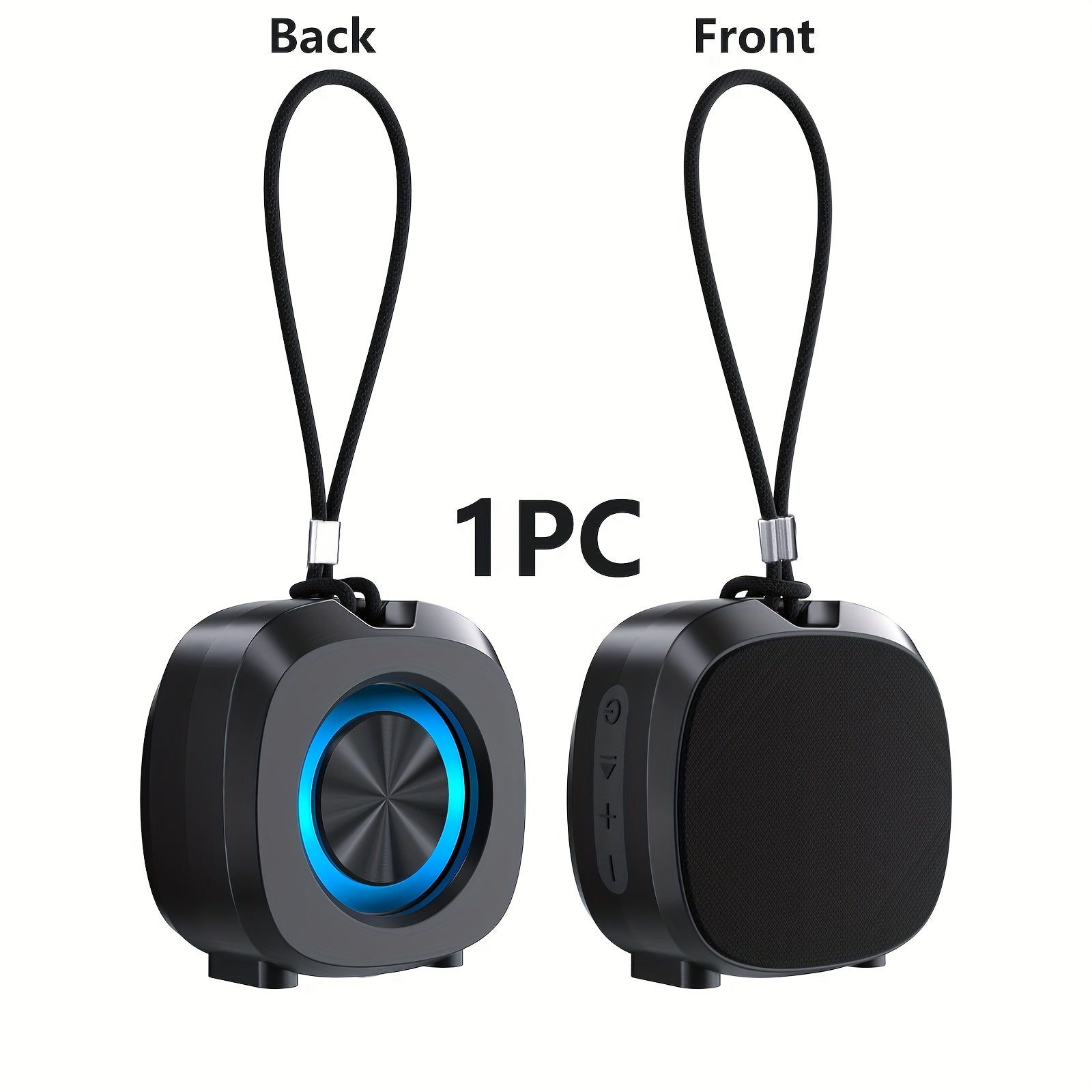 Altavoz Inalámbrico Portátil con Luz RGB, Recargable por USB-C