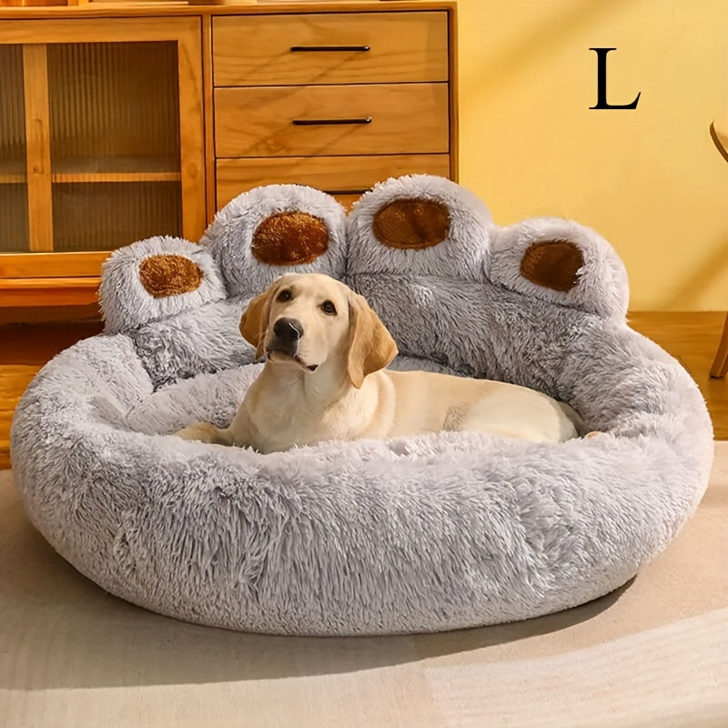 Cama Acolchada para Mascotas de Pelo Largo - Variedad de Tamaños