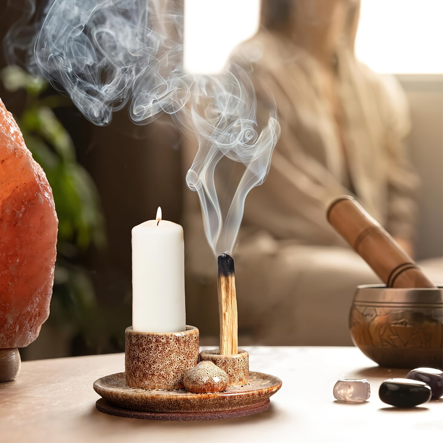 AromaRelax Burner: Soporte de Incienso de Cerámica 4 en 1