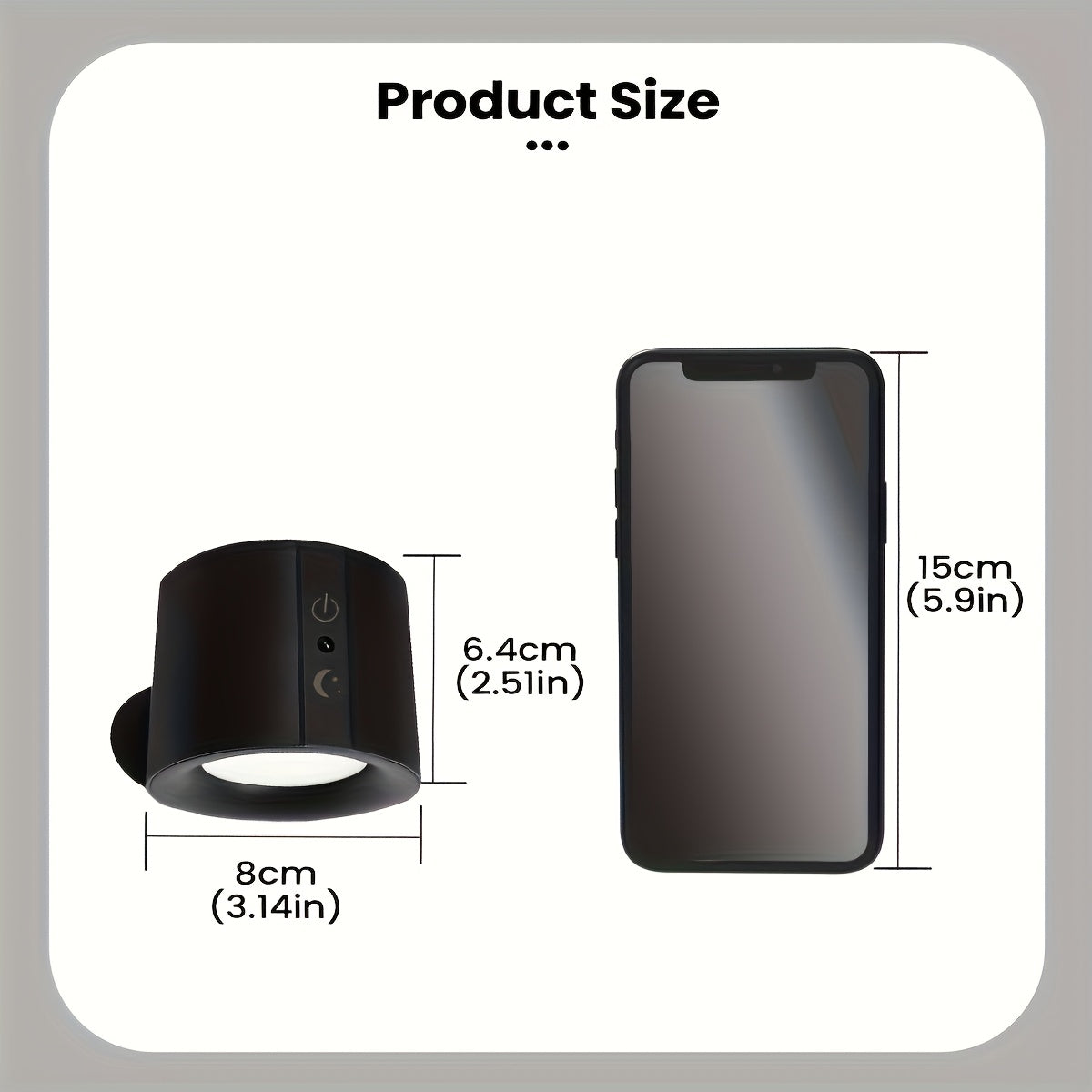 Luz de pared inteligente, control táctil y remoto, recargable
