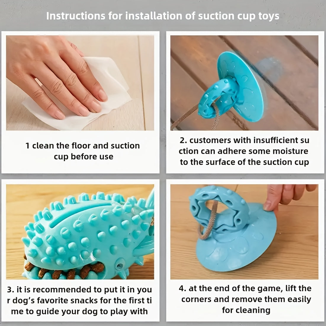 Juguete para Perros con Ventosa, Resistente y Divertido