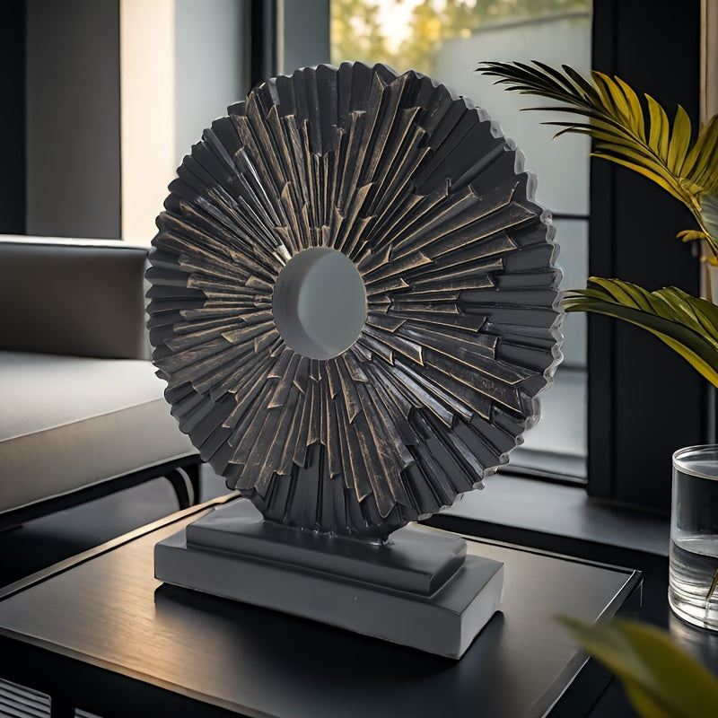 Escultura Solar de Resina Espacial para Decoración Interior