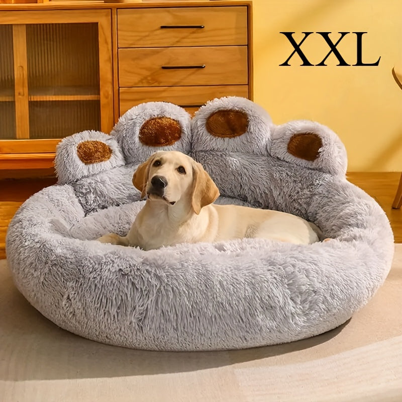 Cama Acolchada para Mascotas de Pelo Largo - Variedad de Tamaños