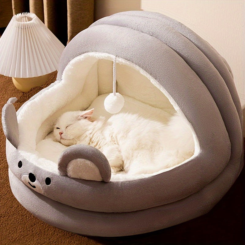 Cama para gatos de interior con cojín lavable y antideslizante