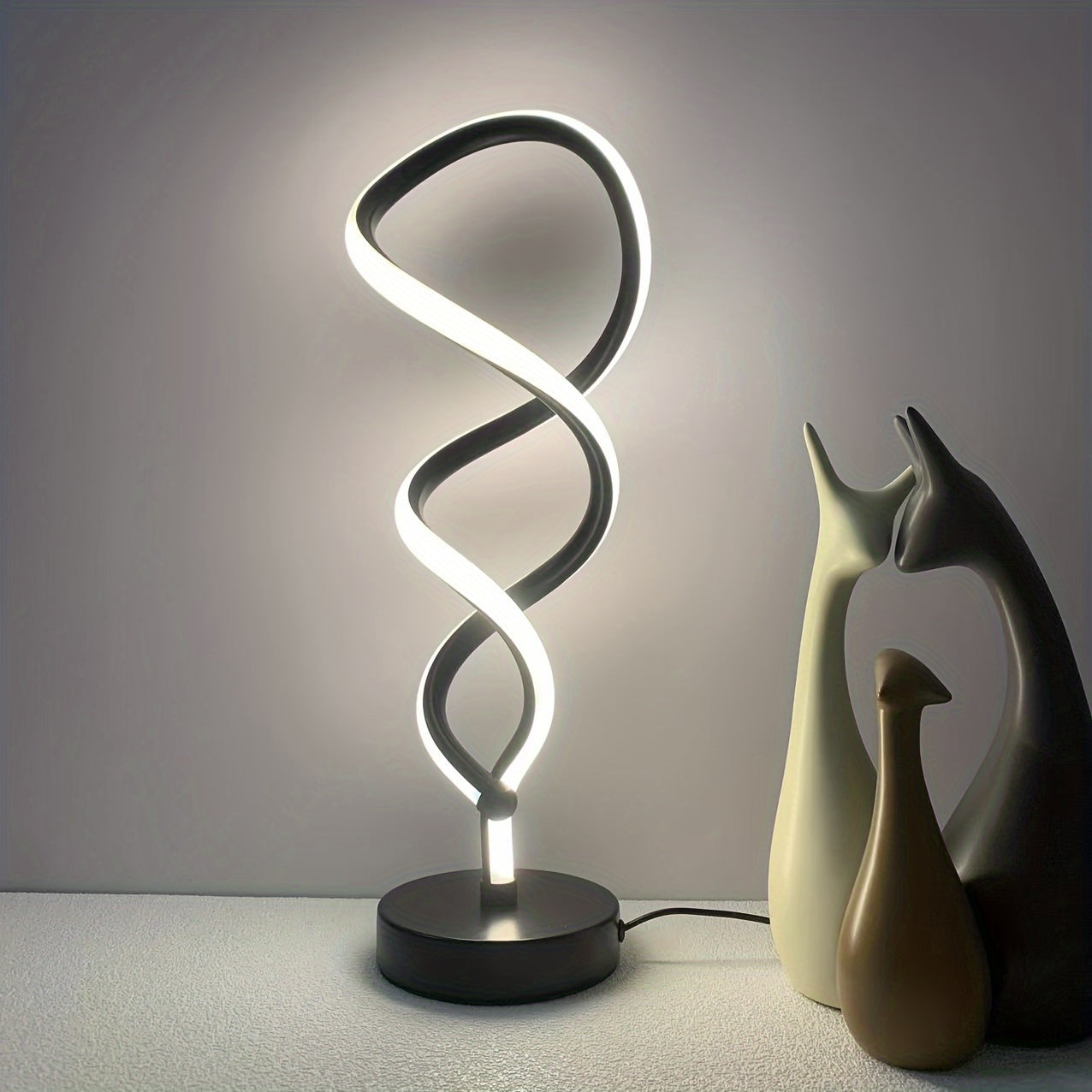 Lámpara de Mesa de Lujo con Luz LED Tricolor Ajustable