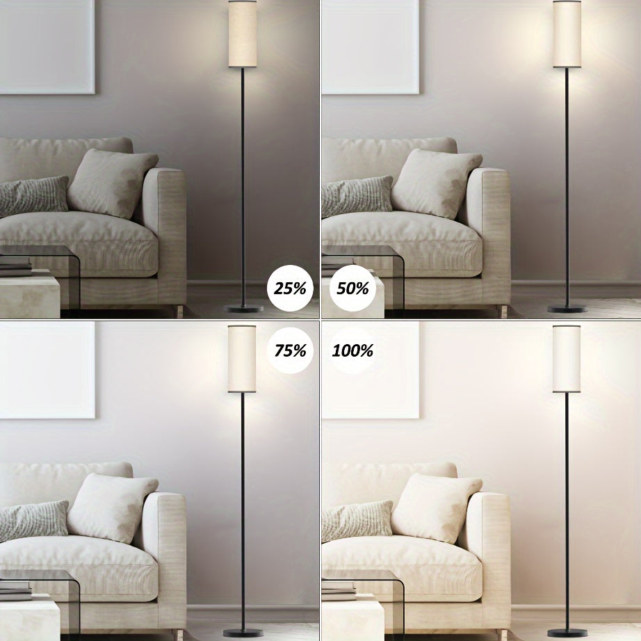 Lámpara de Pie con Control Remoto y Bombilla LED Incluida