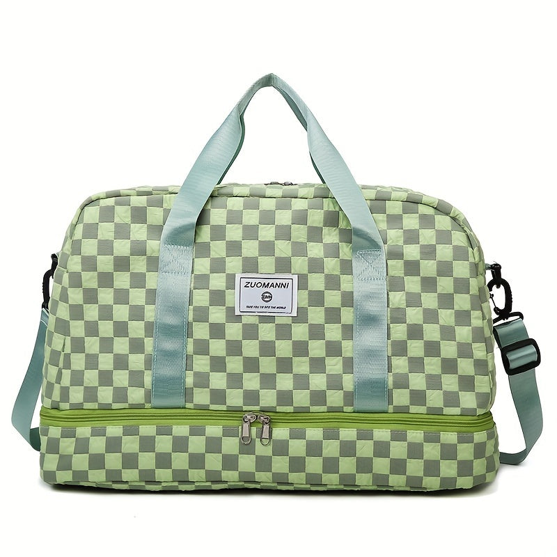 Bolso de Mano Grande con Compartimento para Zapatos y Múltiples Bolsillos