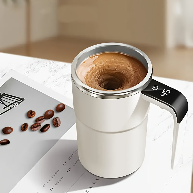 Taza de Café Automezclable Recargable USB con Pantalla de Temperatura