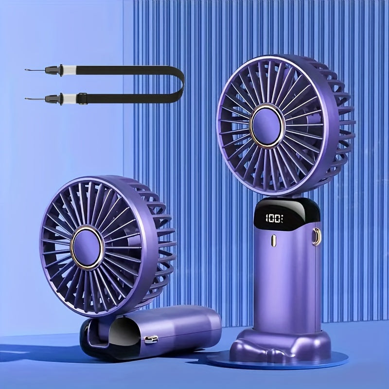 Ventilador Portátil con LED y Batería Recargable