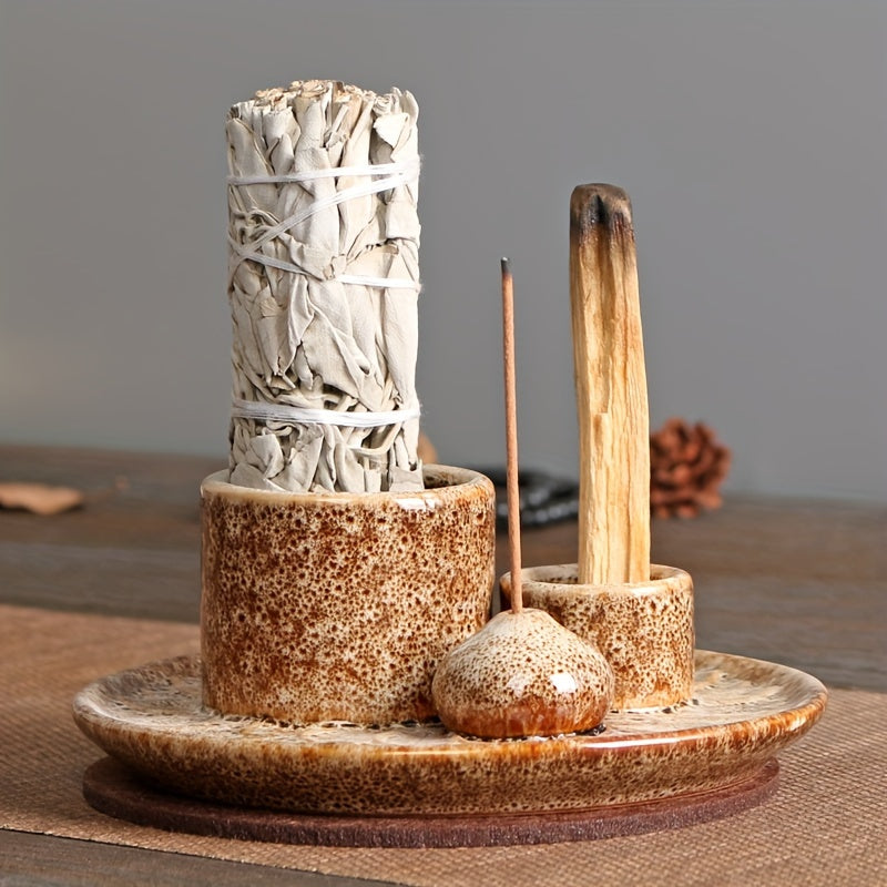 AromaRelax Burner: Soporte de Incienso de Cerámica 4 en 1