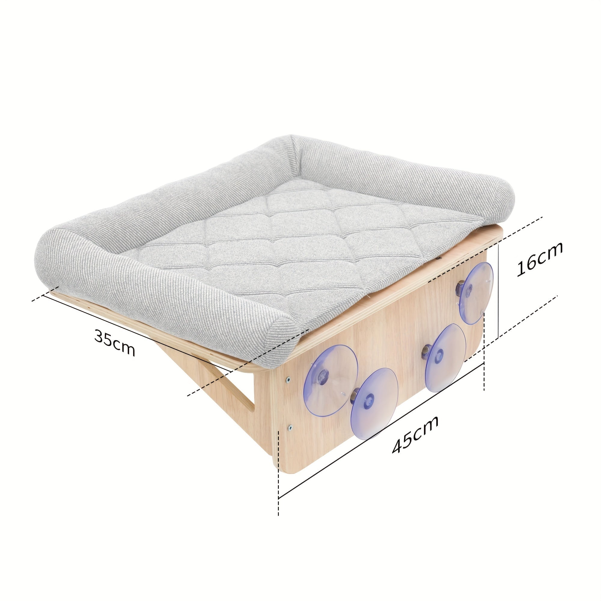 Cama Hamaca para Gato con Ventosa, Fácil Montaje, Color Naranja