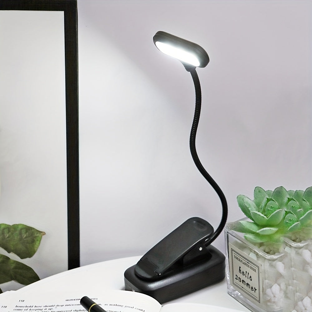 Lámpara de Escritorio LED con Brazo Ajustable y Clip
