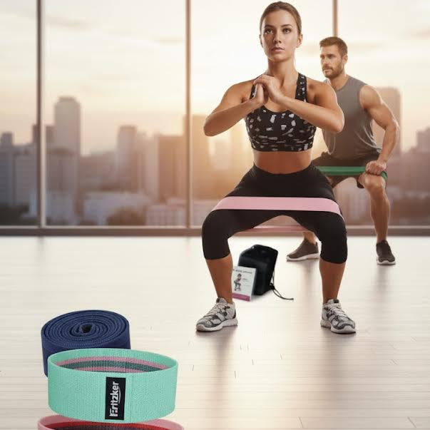 Elastic resistance bands with non-slip interior 