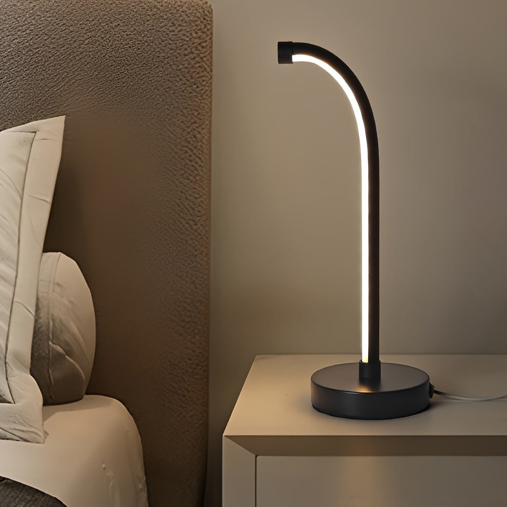 Lámpara de Escritorio Moderna de Metal con USB y Luz Regulable