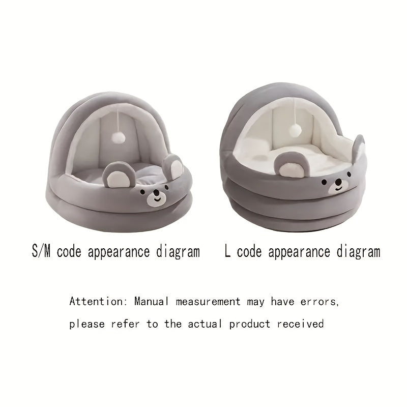 Cama para gatos de interior con cojín lavable y antideslizante