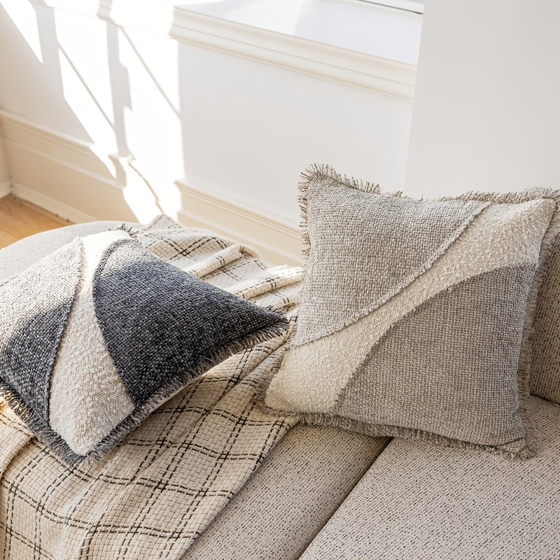 Funda de Cojín Boho Reversible de Poliéster para Salón y Dormitorio