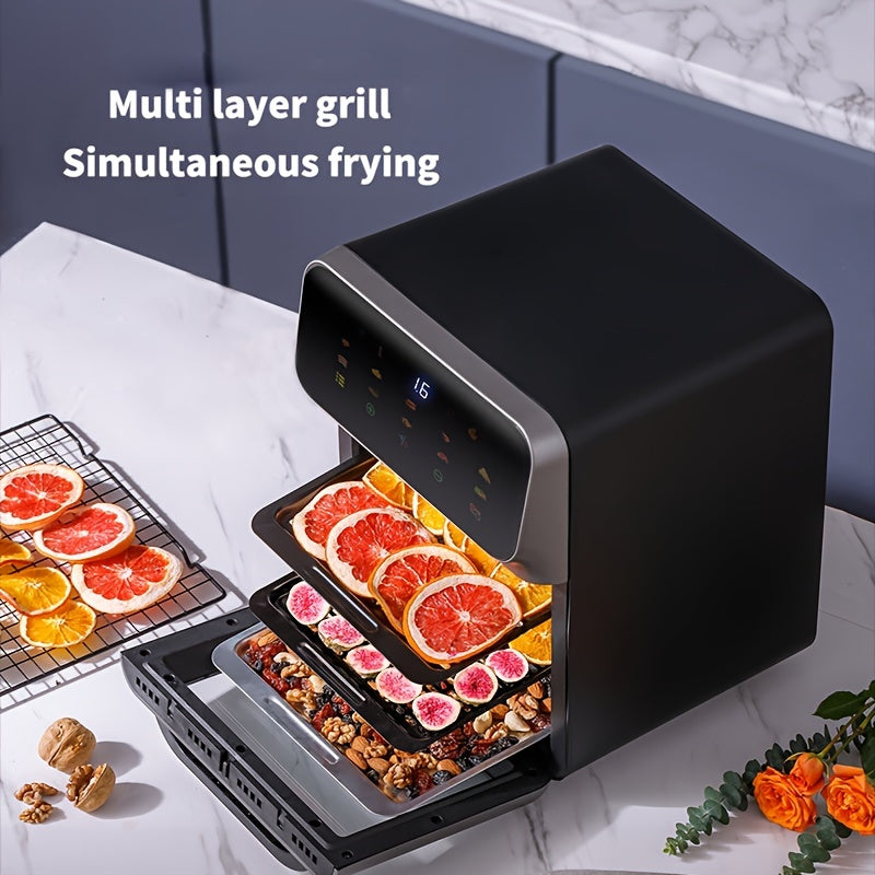 Freidora de Aire 10L BALASHOV, Horno Eléctrico Multifunción 18 Modos