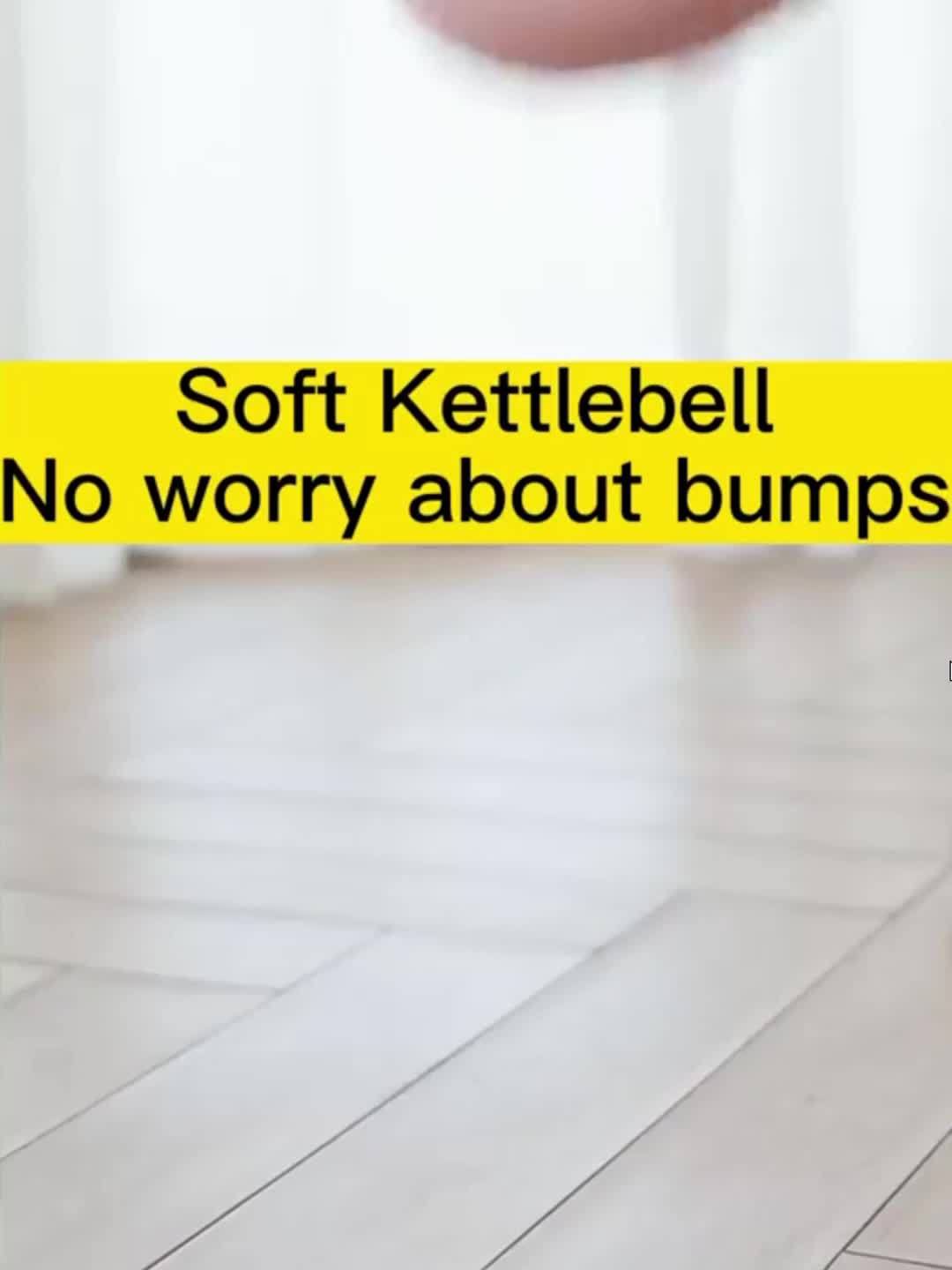 Kettlebell Rojo Suave de Polietileno 5-30LB para Fitness en Casa